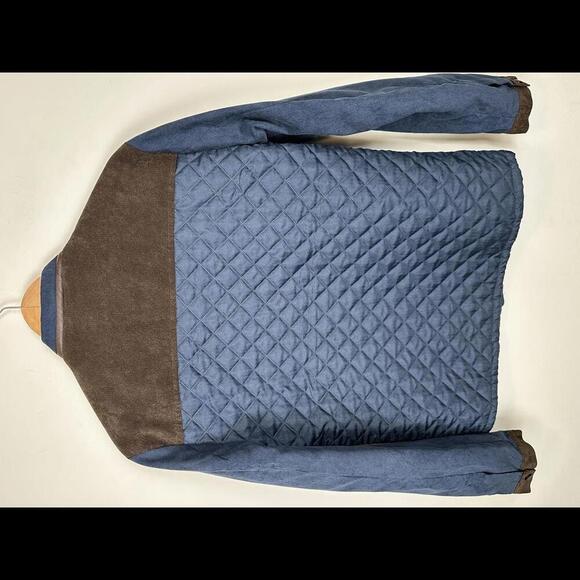 West Louis Navy + Brown Quilted Corduroy Jacket SIZE M - Picture 2 of 9